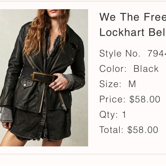 *NWOT* Free People We The Free Lockhart Belt - Picture 2 of 4